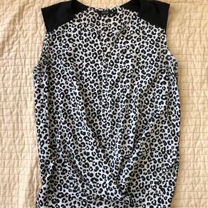 Black and white blouse